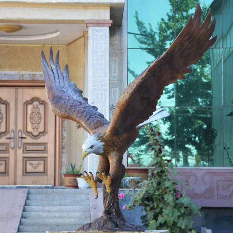 bronze bald eagle statue (1)