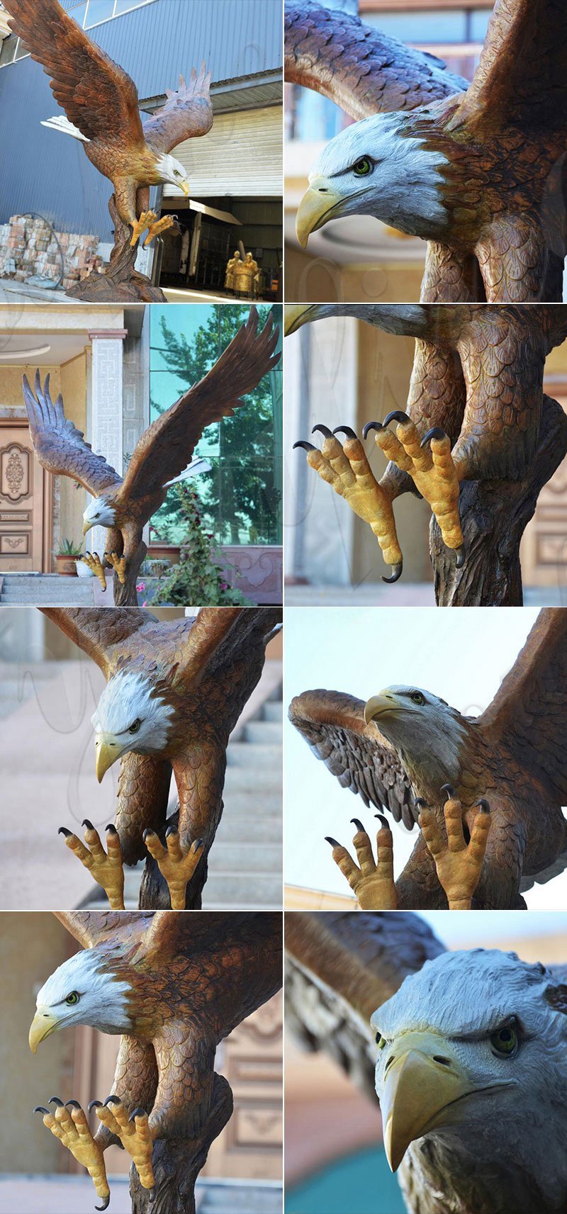 bronze bald eagle statue (3)