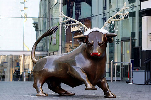 Famous Large Bronze Birmingham Bull Statue for Outdoor