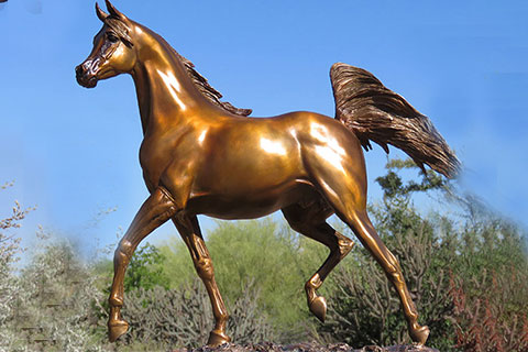 Standing Bronze Arabian Horse Statue for Sale BOKK-488