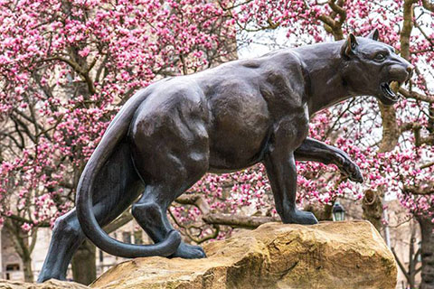 School Bronze Art Deco Panther Sculpture for Sale