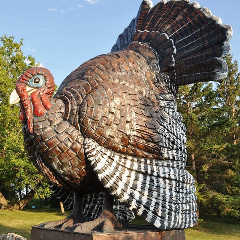 large bronze chicken statue (3)