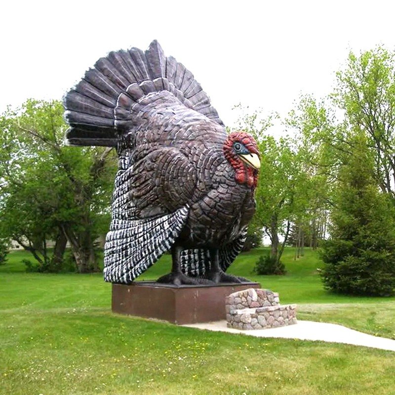 large bronze chicken statue (4)