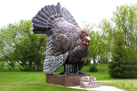 Outdoor Bronze Big Chicken Statue for Sale