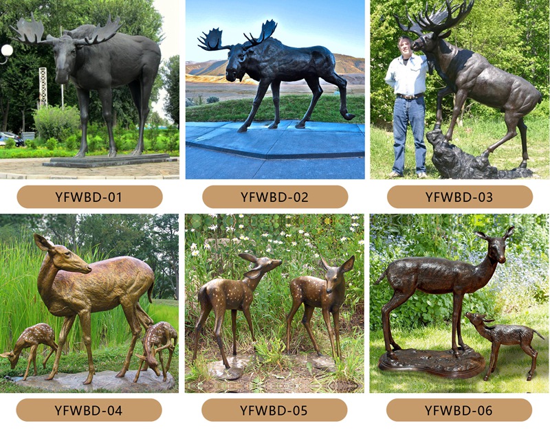 life size bronze deer statue (4)