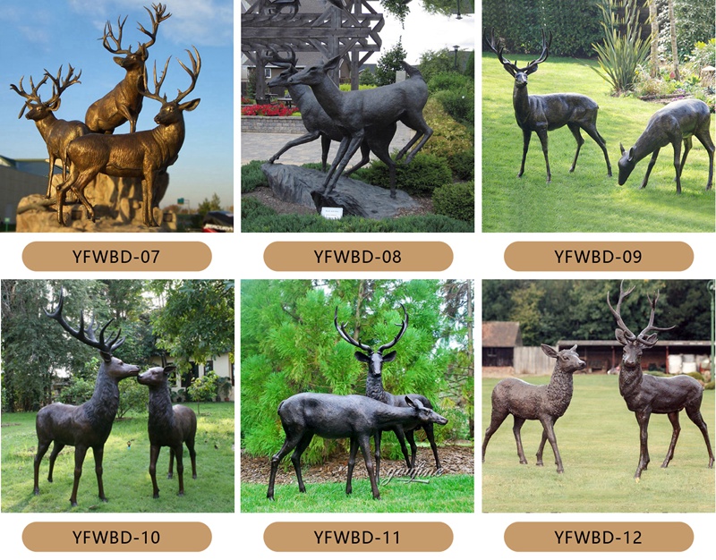 life size bronze deer statue (5)