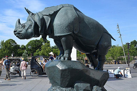 Famous Bronze Rhinocéros Sculpture Replica for Sale