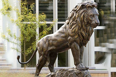 Life Size Bronze Lion Statues Outdoor Decor