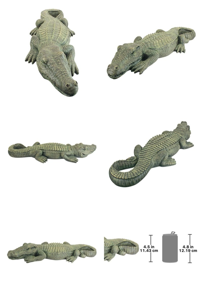 Bronze crocodile sculpture (1)