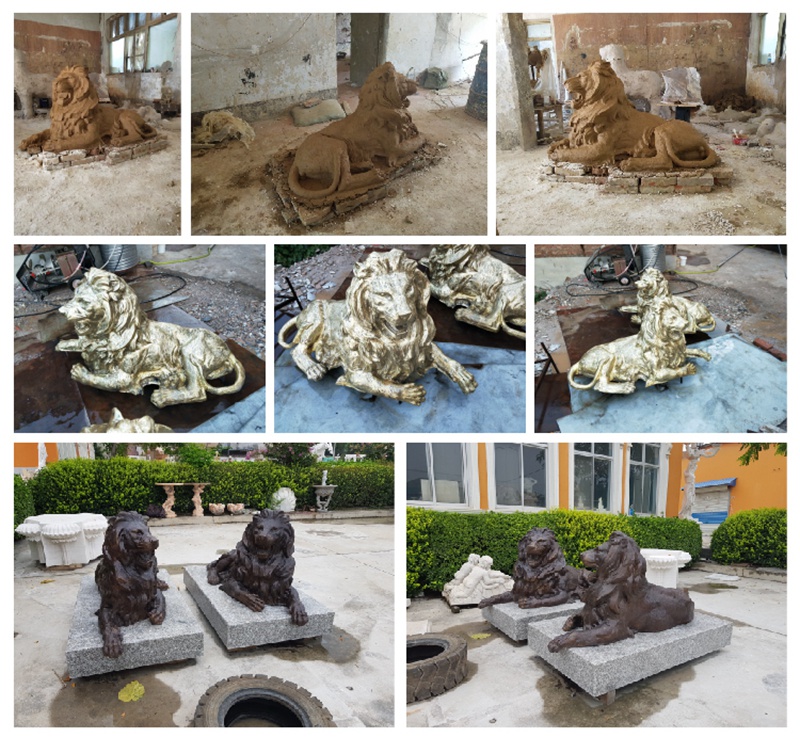 brass lion statue for sale (5)