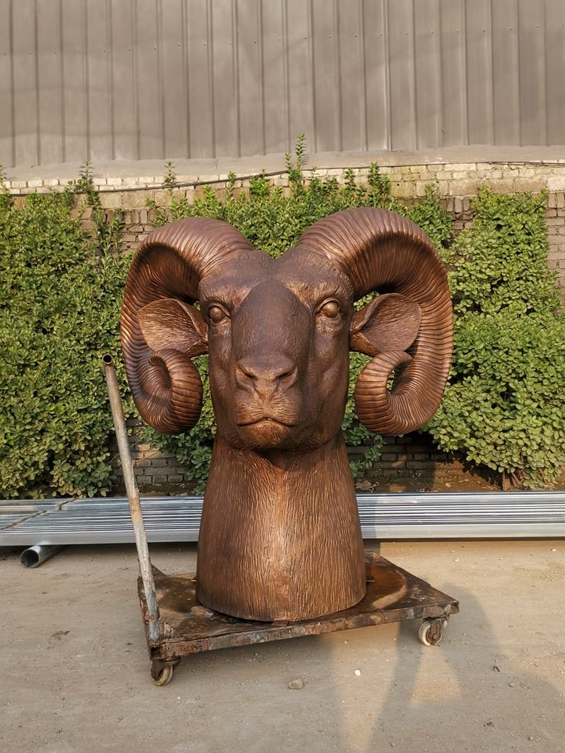 bronze animal head statues (7)