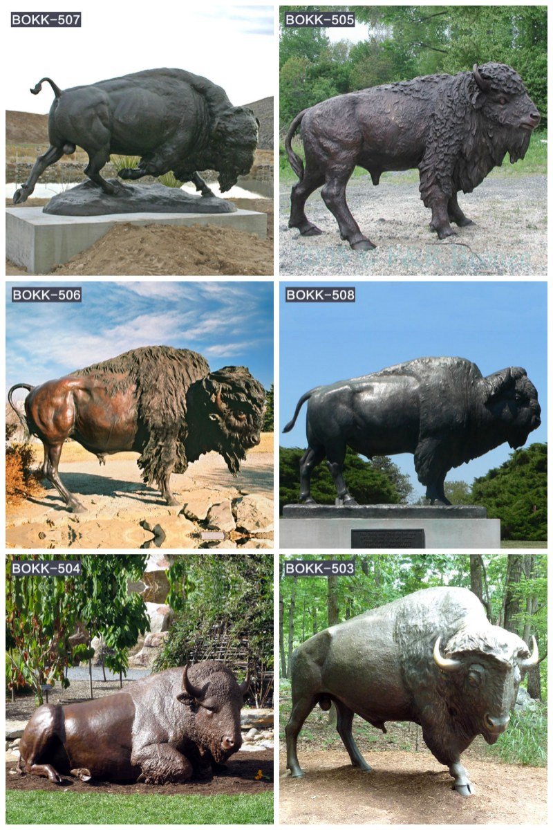 bronze bison sculpture for sale (2)