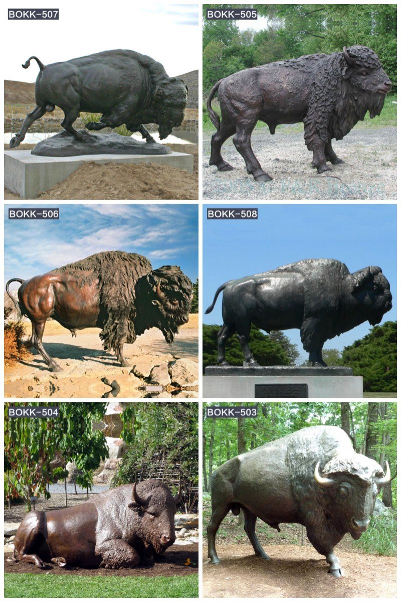 bronze bison sculpture for sale (2)