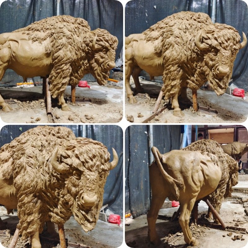 bronze bison sculpture for sale (3)