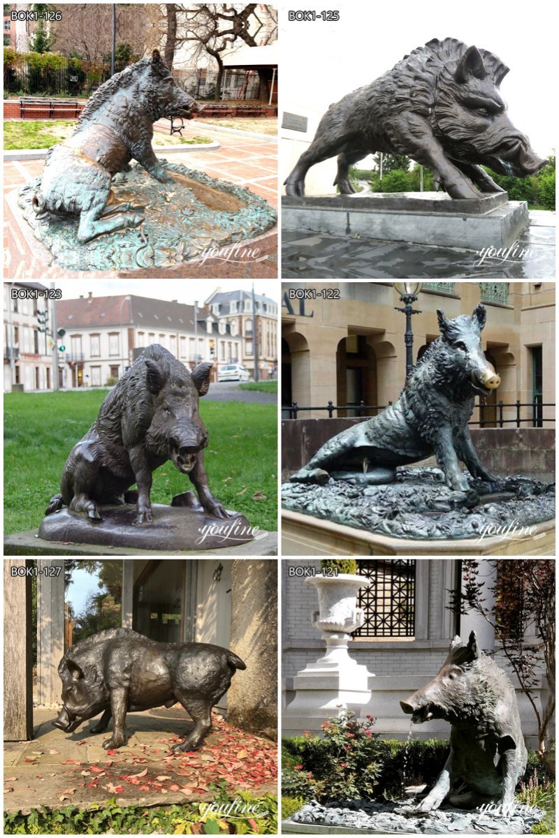 bronze boar statue for sale (5)