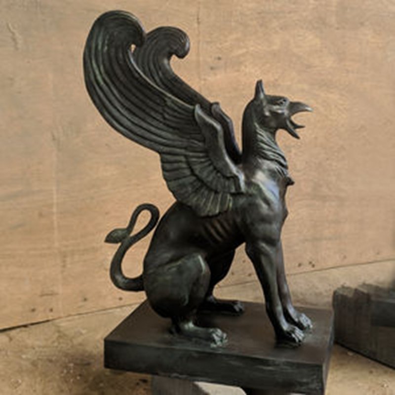 bronze griffin statue for sale (1)