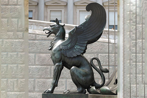 bronze-griffin-statue
