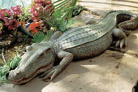 Custom Alligator Bronze Crocodile Sculpture for Sale