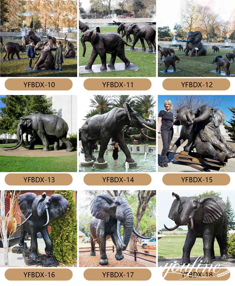 Bronze Popular Giant Elephant Garden Statue
