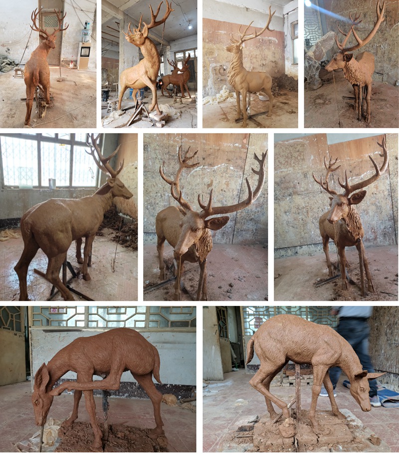 bronze deer statue for sale (8)