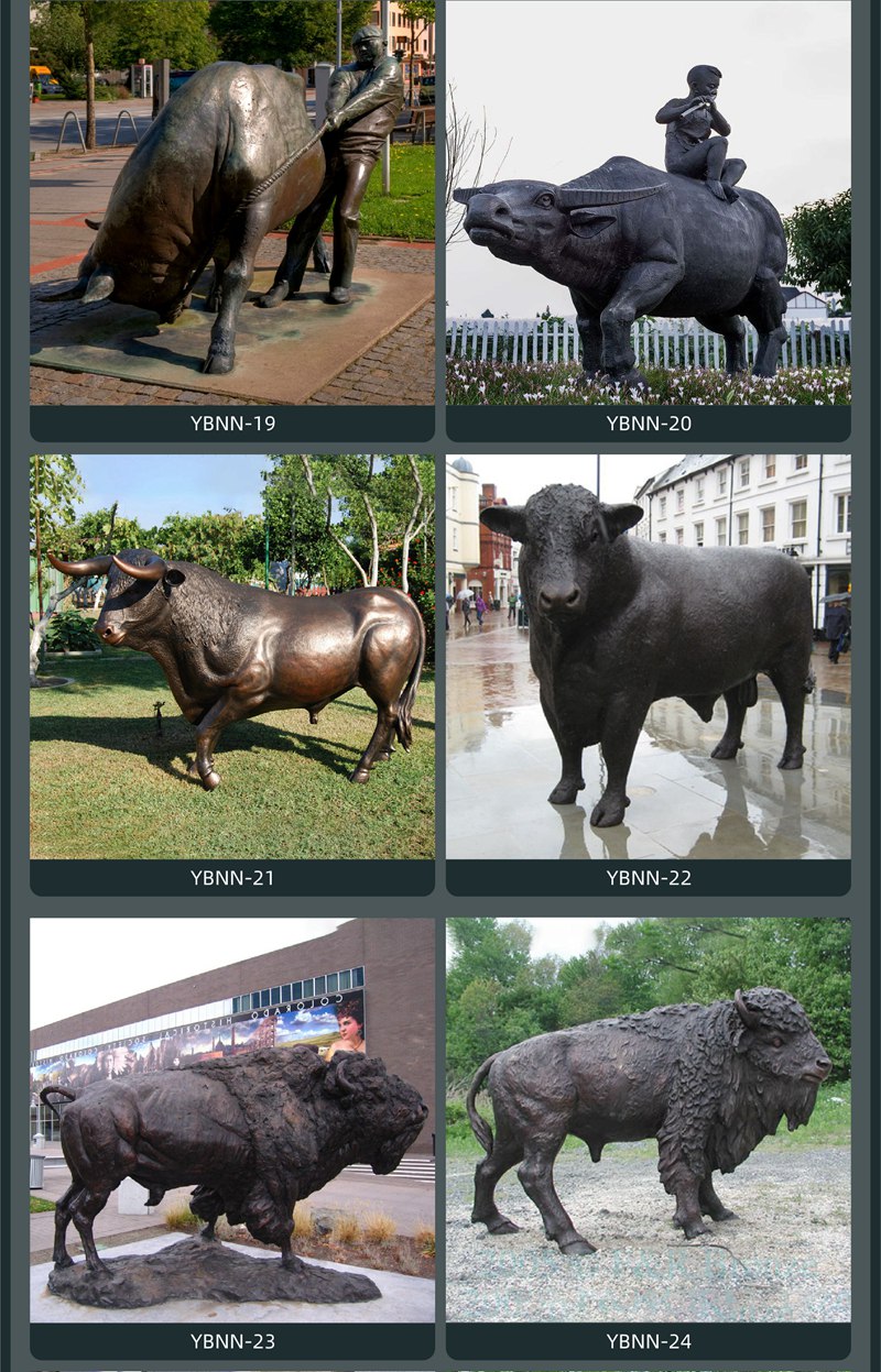 bronze Buffalo Bison Statue (4)