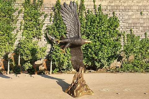 Outdoor Large Bronze Eagle Statue Decor for Sale