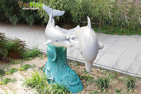 Outdoor Garden Bronze Dolphin Statues for Sale