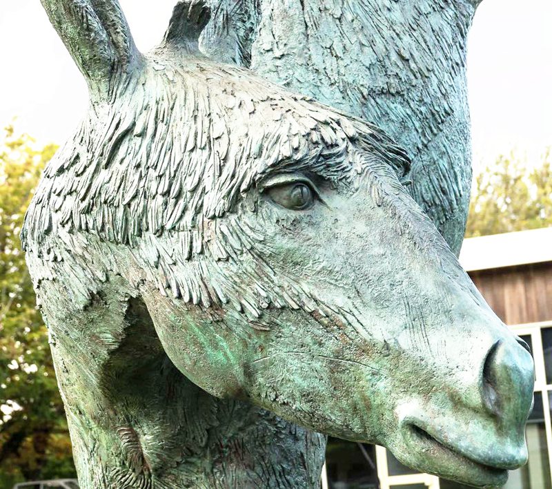 bronze donkey statue (3)