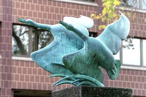Outdoor Bronze Goose Garden Statue for Sale